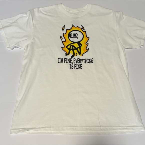DOM I’m fine everything is fine men’s T shirt - Picture 2 of 8